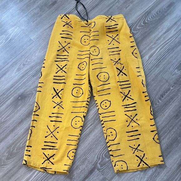 Ashro Pants - ASHRO Linen Patterned Pants | OS